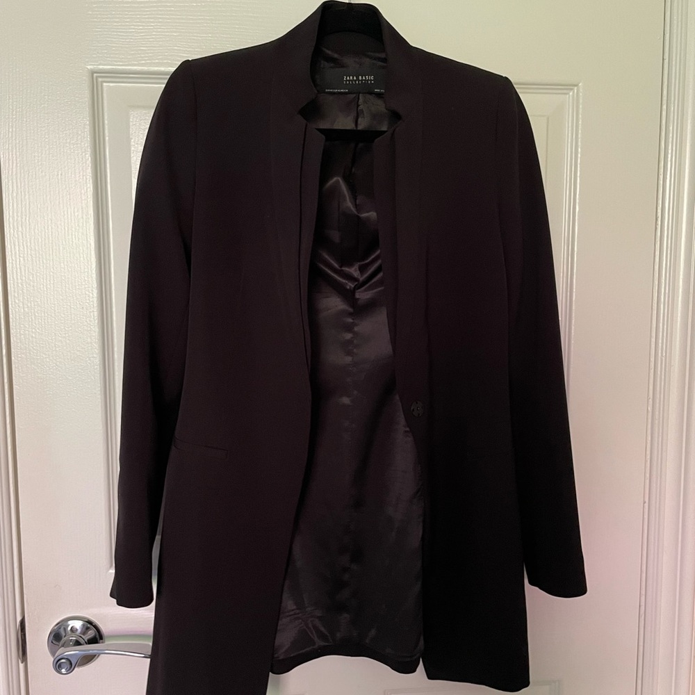 Zara basic black blazer